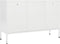 vidaXL - Dressoir - 105x35x70 - cm - staal - en - gehard - glas - wit