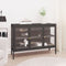 vidaXL - Dressoir - 105x35x70 - cm - staal - en - glas - antracietkleurig