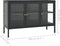 vidaXL - Dressoir - 105x35x70 - cm - staal - en - glas - antracietkleurig
