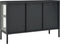 vidaXL - Dressoir - 105x35x70 - cm - staal - en - glas - antracietkleurig