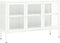 vidaXL - Dressoir - 105x35x70 - cm - staal - en - glas - wit