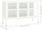 vidaXL - Dressoir - 105x35x70 - cm - staal - en - glas - wit