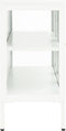 vidaXL - Dressoir - 105x35x70 - cm - staal - en - glas - wit