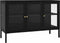 vidaXL - Dressoir - 105x35x70 - cm - staal - en - glas - zwart