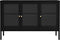 vidaXL - Dressoir - 105x35x70 - cm - staal - en - glas - zwart