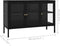 vidaXL - Dressoir - 105x35x70 - cm - staal - en - glas - zwart