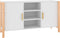 vidaXL - Dressoir - 107x38x60 - cm - bewerkt - hout - wit