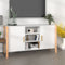 vidaXL - Dressoir - 107x38x60 - cm - bewerkt - hout - wit