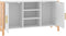 vidaXL - Dressoir - 107x38x60 - cm - bewerkt - hout - wit