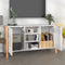 vidaXL - Dressoir - 107x38x60 - cm - bewerkt - hout - wit