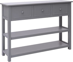 vidaXL - Dressoir - 108x30x76 - cm - massief - paulowniahout - grijs