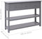 vidaXL - Dressoir - 108x30x76 - cm - massief - paulowniahout - grijs