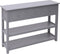 vidaXL - Dressoir - 108x30x76 - cm - massief - paulowniahout - grijs