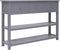 vidaXL - Dressoir - 108x30x76 - cm - massief - paulowniahout - grijs