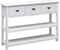 vidaXL - Dressoir - 108x30x76 - cm - massief - paulowniahout - antiekwit