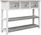 vidaXL - Dressoir - 108x30x76 - cm - massief - paulowniahout - antiekgrijs