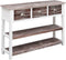 vidaXL - Dressoir - 108x30x76 - cm - massief - paulowniahout - antiekbruin