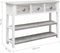 vidaXL - Dressoir - 108x30x76 - cm - massief - paulowniahout - antiekgrijs