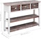 vidaXL - Dressoir - 108x30x76 - cm - massief - paulowniahout - antiekbruin