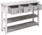 vidaXL - Dressoir - 108x30x76 - cm - massief - paulowniahout - antiekgrijs