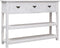 vidaXL - Dressoir - 108x30x76 - cm - massief - paulowniahout - antiekwit