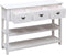 vidaXL - Dressoir - 108x30x76 - cm - massief - paulowniahout - antiekwit
