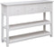 vidaXL - Dressoir - 108x30x76 - cm - massief - paulowniahout - wit