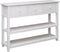 vidaXL - Dressoir - 108x30x76 - cm - massief - paulowniahout - wit