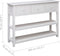vidaXL - Dressoir - 108x30x76 - cm - massief - paulowniahout - wit