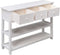 vidaXL - Dressoir - 108x30x76 - cm - massief - paulowniahout - wit