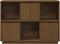 vidaXL - Dressoir - 110,5x35x80 - cm - massief - grenenhout - honingbruin