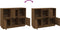 vidaXL - Dressoir - 110,5x35x80 - cm - massief - grenenhout - honingbruin