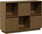 vidaXL - Dressoir - 110,5x35x80 - cm - massief - grenenhout - honingbruin