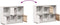 vidaXL - Dressoir - 110,5x35x80 - cm - massief - grenenhout - wit