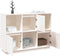 vidaXL - Dressoir - 110,5x35x80 - cm - massief - grenenhout - wit