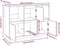 vidaXL - Dressoir - 110,5x35x80 - cm - massief - grenenhout - wit