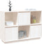 vidaXL - Dressoir - 110,5x35x80 - cm - massief - grenenhout - wit
