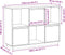 vidaXL - Dressoir - 110,5x35x80 - cm - massief - grenenhout - wit