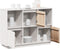 vidaXL - Dressoir - 110,5x35x80 - cm - massief - grenenhout - wit