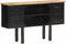 vidaXL - Dressoir - 110x30x65 - cm - massief - ruw - mangohout - en - staal