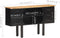 vidaXL - Dressoir - 110x30x65 - cm - massief - ruw - mangohout - en - staal