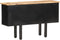 vidaXL - Dressoir - 110x30x65 - cm - massief - ruw - mangohout - en - staal