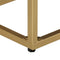 vidaXL - Dressoir - 110x30x75 - cm - massief - mangohout - zwart - en - goud