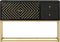vidaXL - Dressoir - 110x30x75 - cm - massief - mangohout - zwart - en - goud