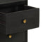 vidaXL - Dressoir - 110x30x75 - cm - massief - mangohout - zwart - en - goud