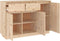 vidaXL - Dressoir - 110x34x75 - cm - massief - grenenhout