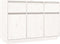 vidaXL - Dressoir - 110x34x75 - cm - massief - grenenhout - wit