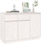 vidaXL - Dressoir - 110x34x75 - cm - massief - grenenhout - wit