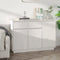 vidaXL - Dressoir - 110x34x75 - cm - massief - grenenhout - wit