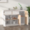 vidaXL - Dressoir - 110x34x75 - cm - massief - grenenhout - wit